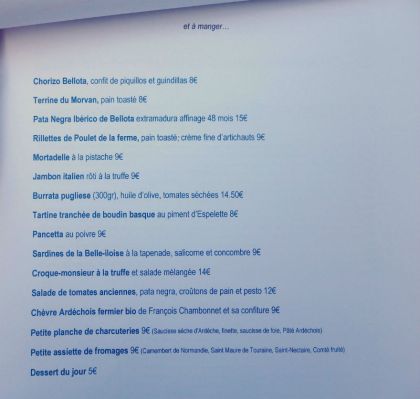 Comestibles_Paris_Food Menu