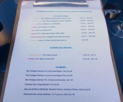 Comestibles_Paris_Wine Menu